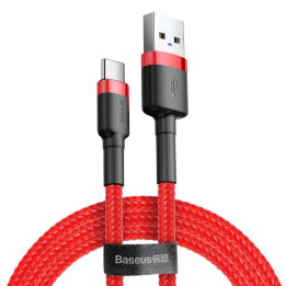 Кабель Baseus Cafule USB-C 3А 0,5м (красный)