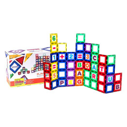 Magnētiskās flīzes 3D Playmags 170 - 80gab komplektā