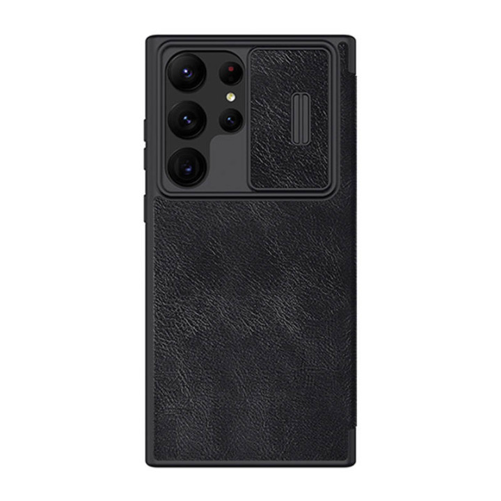 Nillkin Qin Leather Pro dėklas, skirtas SAMSUNG S23 Ultra (juodas)
