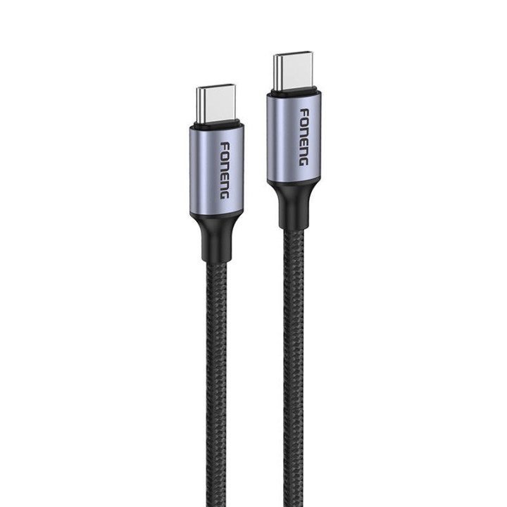 Kabelis no USB-C uz USB-C Foneng X95 1,2 m 60 W (pelēks)