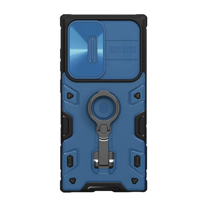 Nillkin CamShield Armor Pro dėklas, skirtas Samsung Galaxy S23 Ultra (mėlynas)
