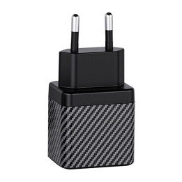 Seinälaturi INVZI GaN 2x USB-C, 45W, EU (musta)