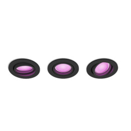 Philips Hue Centura įleidžiamas R. juodas 3x5,7W