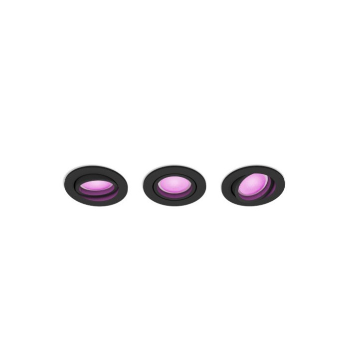 Philips Hue Centura recessed R. black 3x5.7W