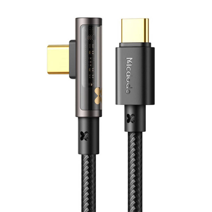 Кабель USB-C на USB-C Prism 90 градусов Mcdodo CA-3400, 100 Вт, 1,2 м (черный)