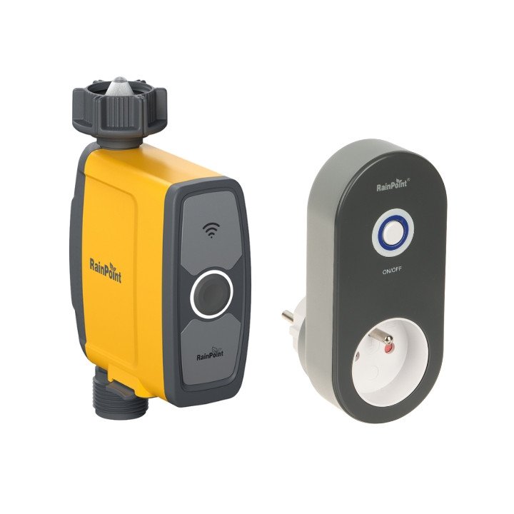 RainPoint TWG004WRF+TTV103WRF Smart Irrigation Valve Timer with Wi-Fi Hub, Tuya Smart
