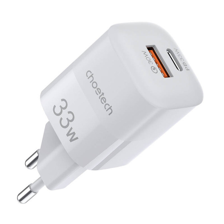 Seinalaadija Choetech, 33 W, PD5006 A+C kahe pordiga (valge)