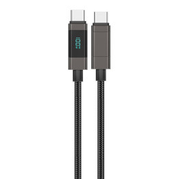 Foneng XS05 100 W USB-C–USB-C kabelis (melns)