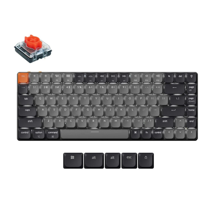 Keychron K3 LED punane lüliti juhtmevaba madala profiiliga klaviatuur (hall) [K3X-A1].
