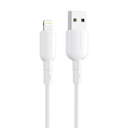 USB prie Lightning kabelis VFAN Colorful X11, 3A, 1m (balta)