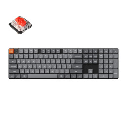 Беспроводная низкопрофильная клавиатура Keychron K5 Max RGB с красным переключателем (черная) [K5M-H1].