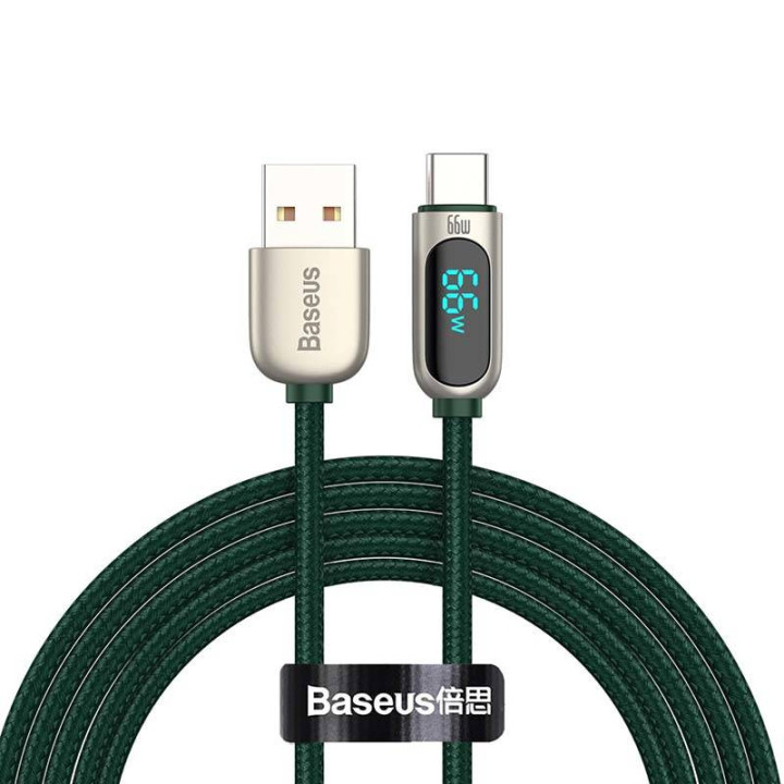 Baseuse kuvakaabel USB-tüüpi C, 66 W, 2 m (roheline)