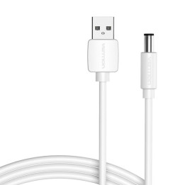Strāvas kabelis no USB 2.0 līdz DC 5,5 mm stobra ligzda 5 V ventilācija CEYWD 0,5 m (balts)