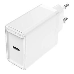 Сетевое зарядное устройство Vention FAIW0-EU USB-C 30 Вт (белое)