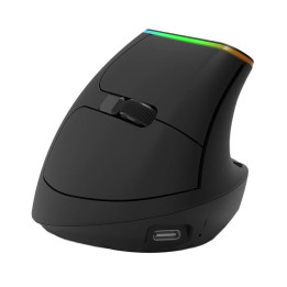 Juhtmeta vertikaalhiir Delux M618DB BT4.0 + 2,4 GHz 4000 DPI RGB