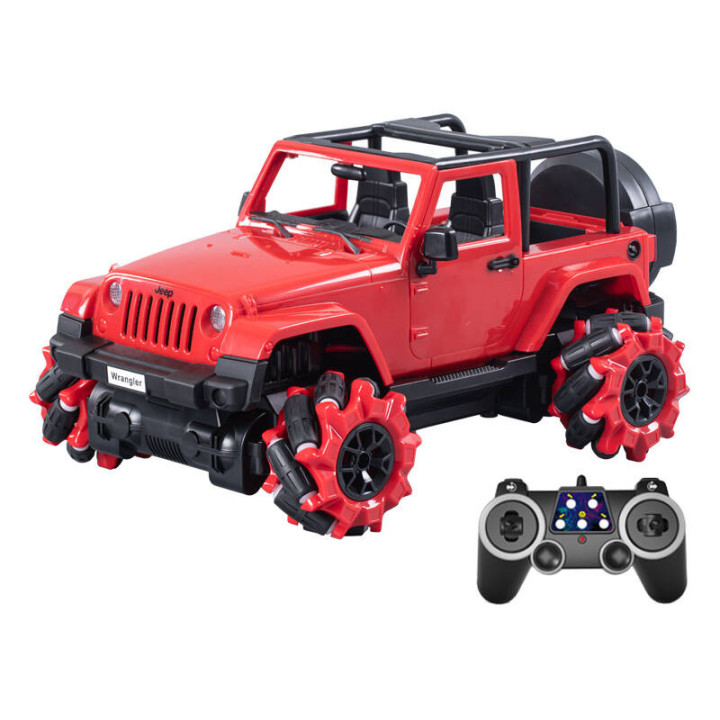 Kaugjuhitav auto 1:16 Double Eagle (punane) Jeep (drift) E348-003