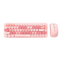 Bezvadu tastatūras + peles komplekts MOFII Bean 2.4G (rozā)