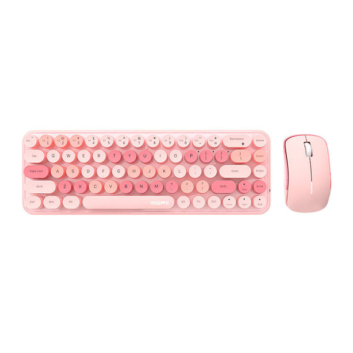 Bezvadu tastatūras + peles komplekts MOFII Bean 2.4G (rozā)