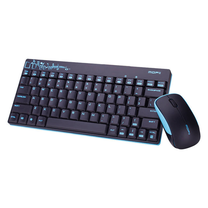 MOFII belaidė klaviatūra + pelė X210 2.4G (mėlyna / juoda)
