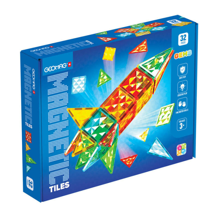 Магнитная плитка Geomag Gems Rocket 32