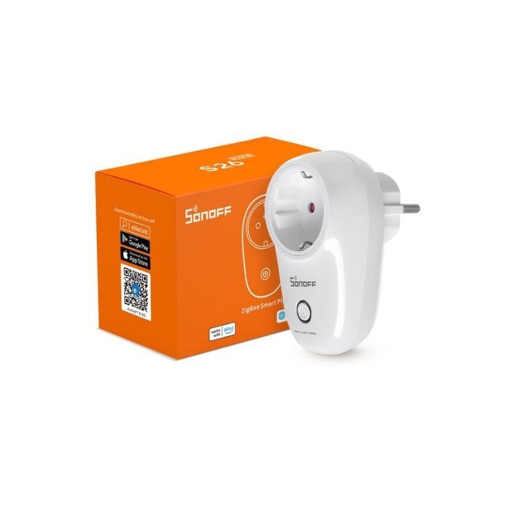 Умная вилка Sonoff S26 R2ZB Zigbee (4000 Вт / 16 А)