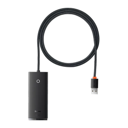 Hub 4in1 Baseus Lite Series USB - 4x USB 3.0, 1m (musta)