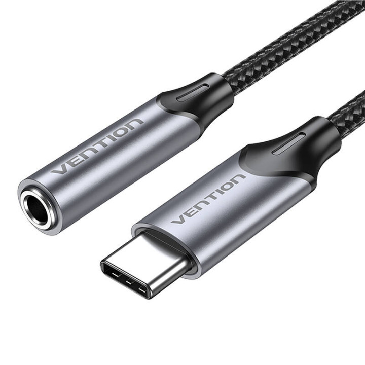 Adapterio ventiliacija BGMHF USB-C M iki 3,5 mm lizdas 1M (szary)