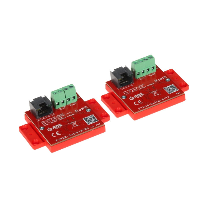 SARJA UTP / 2-JOHDISTUSMUUTTAJIA LAN+POE-LÄHETYSTÄ ETH10-2WIRE-A-SET 2 KPL ATTE
