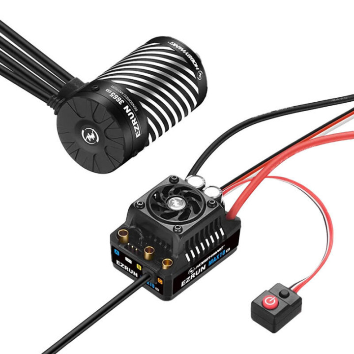 Контроллер Hobbywing EzRun MAX8 150A V3 с Т-образным разъемом и картой программирования