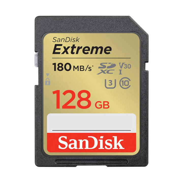 Muistikortti SANDISK EXTREME SDXC 128 GB 180/90 MB/s UHS-I U3 (SDSDXVA-128G-GNCIN)