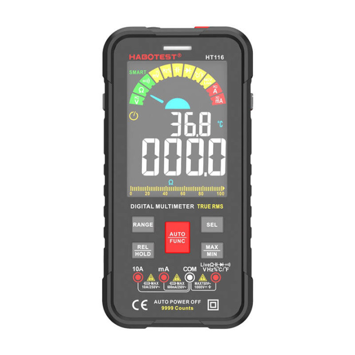 Digitaalne universaalne multimeeter Habotest HT116 True RMS, NCV