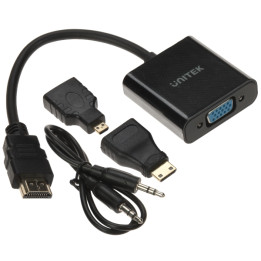 Unitek 3-in-1 HDMI czarny