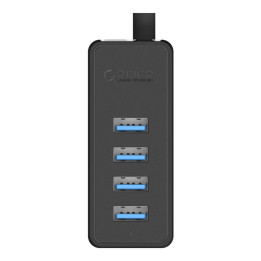 Orico W5P-100 USB uz 4x USB 3.0 centrmezgla adapteris (melns)