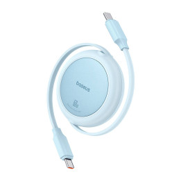 Baseus Free2Pull Mini USB-C uz USB-C 60 W USB kabelis, 1 m (zils)