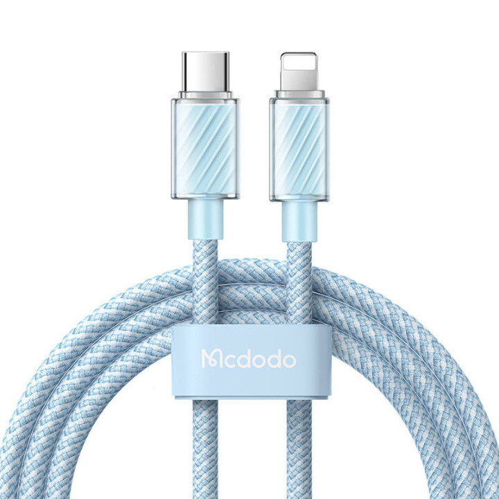 „Mcdodo CA-3664“ USB-C prie „Lightning“ kabelis, 36 W, 2 m (mėlynas)
