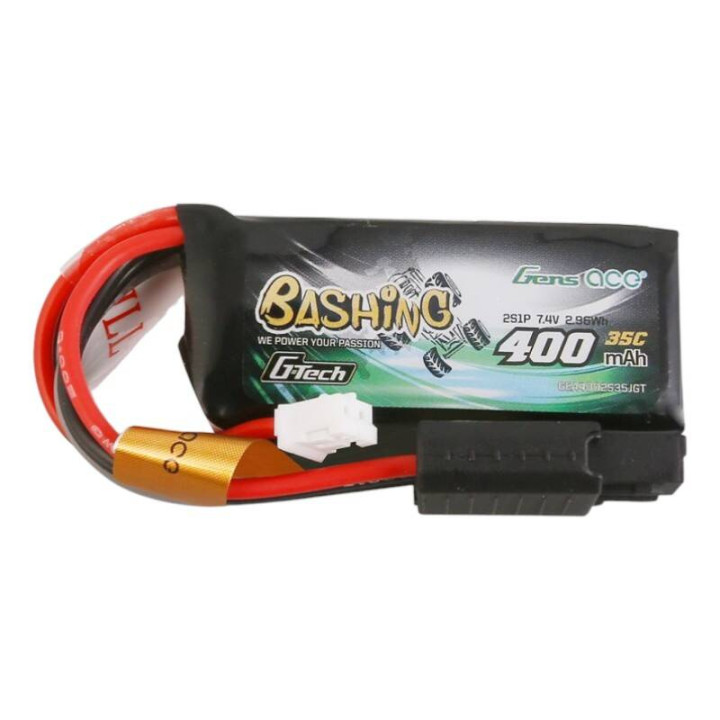 Gens ace G-Tech 400mAh 7,4V 2S1P 35C Lipo akumulators ar JST-PHR Plug-Bashing sērijas savienotāju