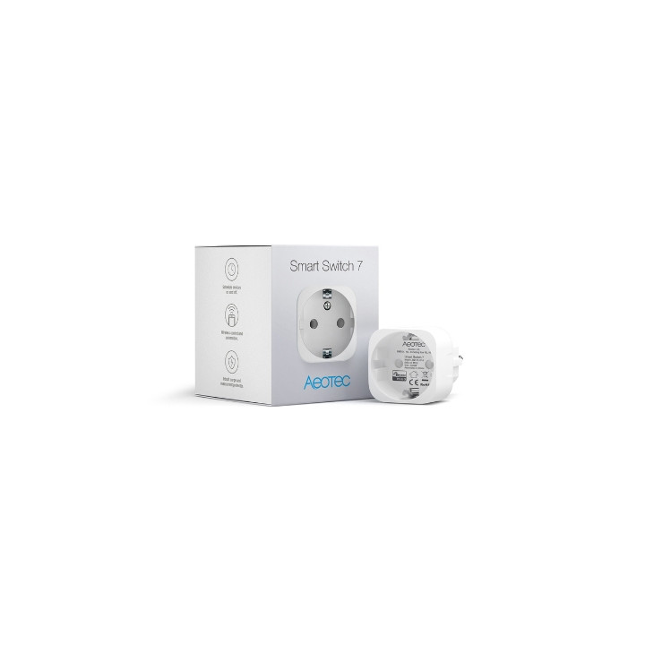 Aeotec Smart Switch 7, išmanusis kištukas su galios matuokliu, su Z-Wave protokolu (ZW175-C16)