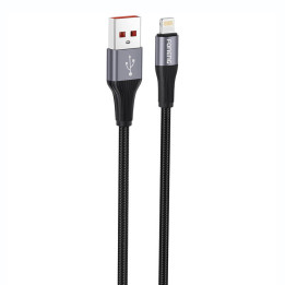 Foneng X112 USB-A ja Lightning kaabel 2,4A, 1m (must)