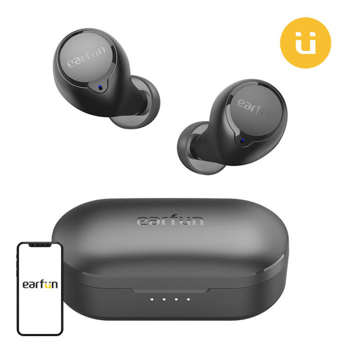 Langattomat kuulokkeet TWS EarFun Free 1S (musta)