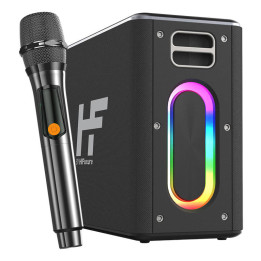 Garsiakalbis HiFuture Music Box Bluetooth + 2 mikrofonai (juodi)
