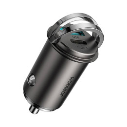 Joyroom szybka ładowarka samochodowa USB Typ C / USB 45 W 5 A Power Delivery Quick Charge 3.0 AFC SCP szary (C-A35)