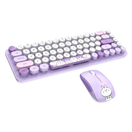 MOFII iBean Pro jauns 2,4 G bezvadu tastatūras un peles komplekts (violeta)