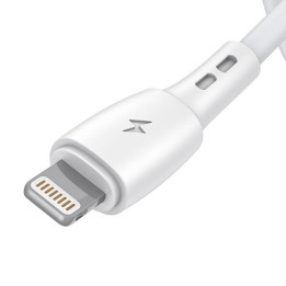 USB prie Lightning kabelis VFAN Racing X05, 3A, 1m (balta)