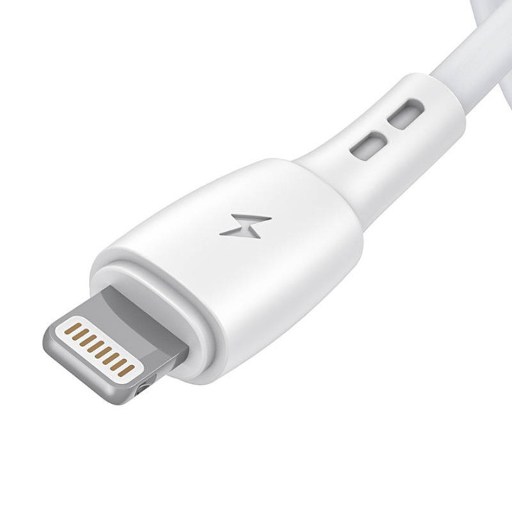 USB prie Lightning kabelis VFAN Racing X05, 3A, 1m (balta)