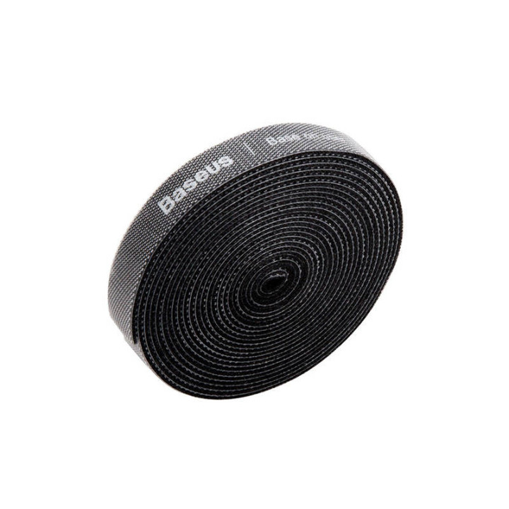 Baseus Rainbow Circle Velcro dirželiai 3m juodi