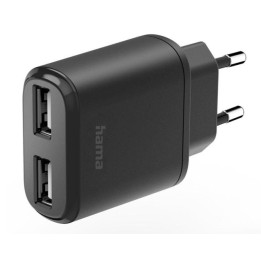 Hama Wall Charger 2x USB 12W czarna