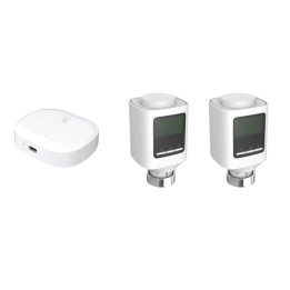 WOOX R7067 rinkinys 2x išmanioji išmanioji radiatoriaus galvutė, 1x ZIGBEE šliuzas