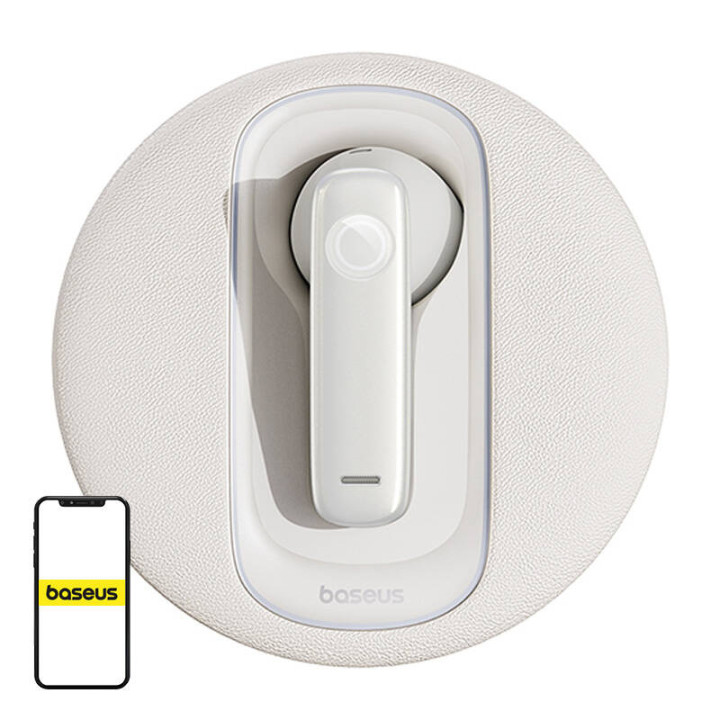 Viedā bezvadu austiņa automašīnai Baseus CM10 (balta)