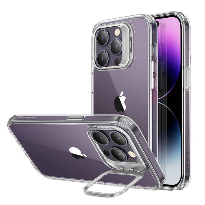 Korpuss ESR Classic Kickstand tālrunim iPhone 14 Pro (caurspīdīgs)
