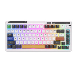 Royal Kludge KZZI K75 pro RGB juhtmevaba mehaaniline klaviatuur, Moment Switch (must-valge) (QWERTY)